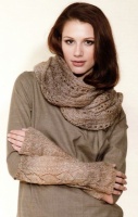 Knitting Pattern - Rico 214 - Reflection - Lacy Sweater, Snood & Long Line Fingerless Gloves